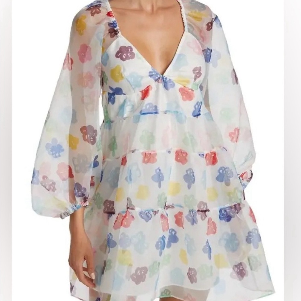STAUD ‘Meadow’ Floral mini dress